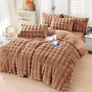 Set lenjerie pat cocolino SPOT CAMILA, maro, 230x250 cm, cu cearceaf p