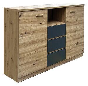 Comoda CANADA CX2, stejar artisan/gri grafit, PAL laminat, 130x42x105