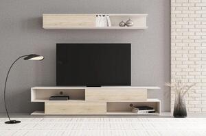 Mobilier living BRIK, stejar sonoma/casmir, PAL, 240x40x190 cm