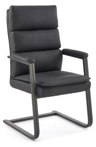 Scaun ADRIANO, negru, piele ecologica, 63x70x109 cm