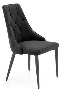 Scaun K365, stofa catifelata negru - Bluvel 19, 52x57x90 cm