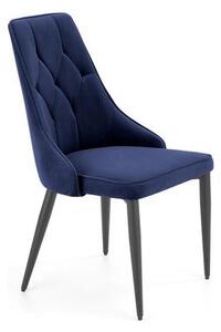 Scaun K365, stofa catifelata albastru inchis - Bluvel 86, 52x57x90 cm