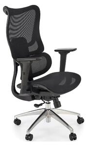 Scaun birou CASPER, negru/crom, plasa/polipropilena, 63x70x115/125 cm