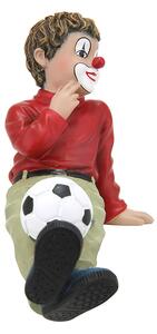 Figurina clovn The ball boy, rasina, multicolor, 7x6x12 cm