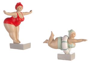 Set 2 figurine Aunt Elli, rasina, multicolor, 20.5x20 cm