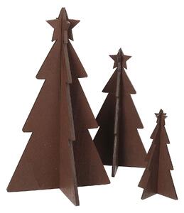 Arbori rustici decorare 3 buc maro
