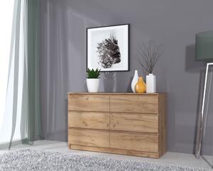 Comoda MP6 6S,130x44x80cm, Stejar K003