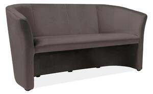 Canapea TM-3, stofa catifelata gri - Bluvel 14, 160x60x76 cm