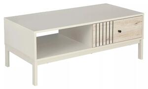 Masuta cafea FROST L5, stejar alpin/alb, PAL/metal, 100x50x40 cm