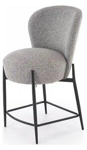Scaun bar H126, gri/negru, stofa/metal, 57x61x95 cm