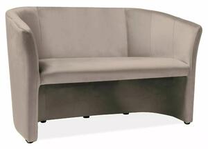 Canapea TM-2, stofa catifelata bej inchis - Bluvel 40, 126x60x76 cm