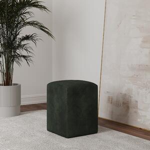 Taburet haaus Talin, Verde Inchis, Stofa, L 35 x l 35 x H 45 cm