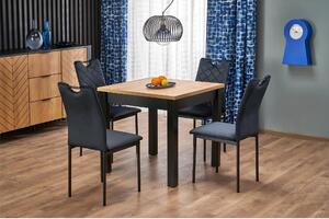 Masa extensibila QUBIK, stejar artisan/negru, PAL laminat, 80/200x80x7