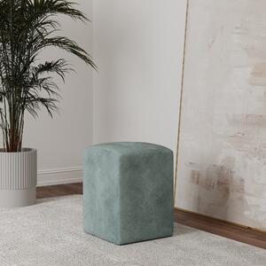 Taburet haaus Talin, Turcoaz, Stofa, L 35 x l 35 x H 45 cm