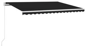 Copertină retractabilă manual cu LED, antracit, 400x350 cm