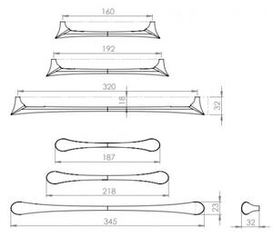 Maner ALPI Antracit 160mm ⇒ 187 mm