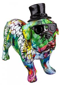 Figurina Pug Street Art, Rasina, Multicolor, 19.5x15.5x8 cm