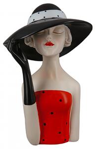 Figurina Lady Black Hat, Rasina, Multicolor, 19.5x30x15 cm