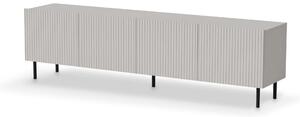 Comoda TV PAXOS RTV-2, casmir/negru, PAL laminat/otel, 200x40x54 cm