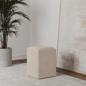 Taburet haaus Talin, Crem, Stofa, L 35 x l 35 x H 45 cm