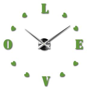 Ceas de perete adeziv mare - LOVE