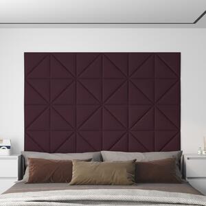 Panouri de perete 12 buc. violet 30x30 cm textil 0,54 m²