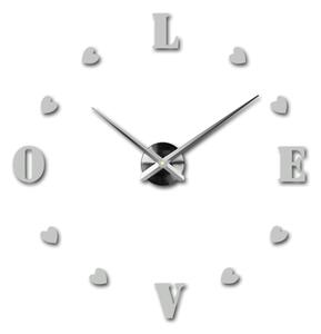 Ceas de perete adeziv mare - LOVE