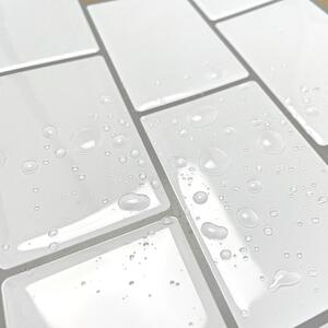 PIPPER | Placi de adeziv - mozaic 3D - Cărămizi alba 30,5 x 30,5 cm