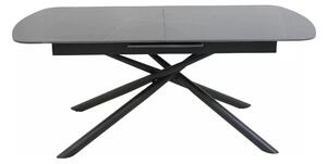 Masa extensibila VECTOR, negru mat cu efect de marmura, ceramica/metal