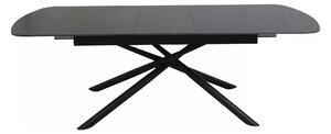 Masa extensibila VECTOR, negru mat cu efect de marmura, ceramica/metal