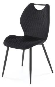 Scaun K569, negru - HLR 66, stofa catifelata/otel, 47x54x84 cm