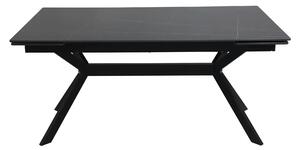 Masa extensibila IMPERIA, negru mat cu efect de marmura, ceramica/meta
