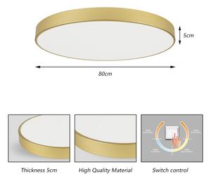 Brilagi - Plafonieră LED POOL, 100 W, 230 V, 3000/4000/6000 K, diam. 80 cm, finisaj auriu