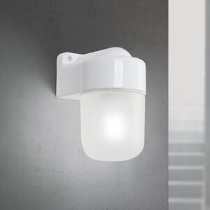 ORION Aplică de perete Ostia, alb, ceramică, sticlă satinată, E27, reglabil, Alb, Hol, Ceramică, Soclu de perete jos