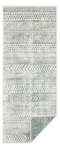 Covor adecvat pentru exterior NORTHRUGS Biri, 80 x 350 cm, verde-crem