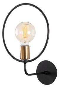 Lampa perete CIRCLE 3260, negru/auriu, metal, 26x19x38 cm