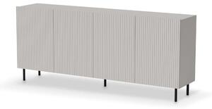 Comoda PAXOS KM-2, casmir/negru, PAL laminat/otel, 180x40x84 cm