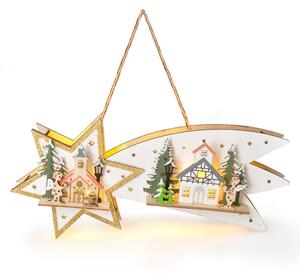 Decorațiune LED de Crăciun Brilagi LED/2xAA cometă