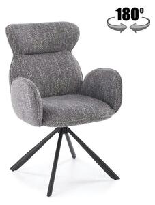Scaun K571, gri/negru, stofa clasica/otel, 63x64x93 cm