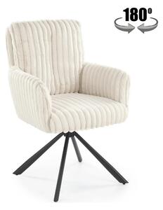 Scaun K572, crem - Vito 23, blana articiala/otel, 62x68x93 cm