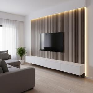 Riflaj Decorativ Tip Panou Acustic 20 cm Mocha