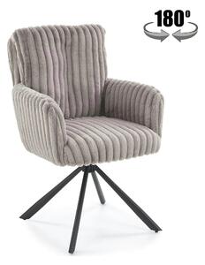 Scaun K572, gri - Vito 07, blana articiala/otel, 62x68x93 cm