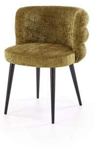 Scaun K575, verde olive - Cremona 38, stofa catifelata/otel, 62x64x79