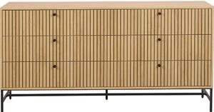Comodă în culoare naturală cu aspect de lemn de stejar 158x80x40 cm Albany – Actona