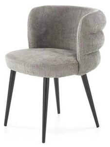 Scaun K575, gri - Cremona 96, stofa catifelata/otel, 62x64x79 cm