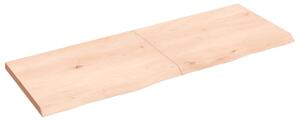 Blat de baie, 140x50x(2-4) cm, lemn masiv netratat