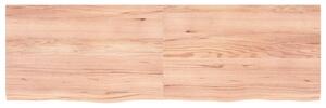 Blat de baie, maro deschis, 160x50x(2-4) cm, lemn masiv tratat