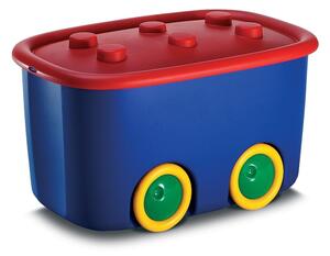 Cutie de depozitare pentru copii albastră din plastic 58x39x32 cm Funny Box – KIS