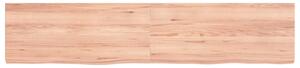 Blat de baie, maro deschis, 140x30x(2-4) cm, lemn masiv tratat