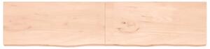 Blat de baie, 220x50x(2-4) cm, lemn masiv netratat